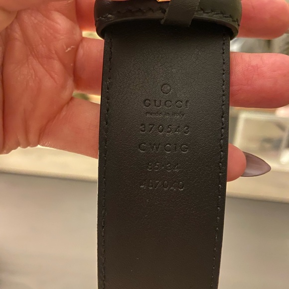 Black Leather Gucci Belt🖤 -size 85-34✨ - Picture 2 of 5